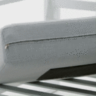 Conjunto para Jardim com Sofá de Canto e Mesa de Centro 5 Lugares Alumínio Branco|Cinza Athena Naterial